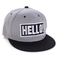 Men Women Hello Embroidery Hip-Hop Hat Baseball Cap Flat Along Cap Snapback Lovers Hat