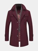 Casual Woolen Trench Coat - thumbnail