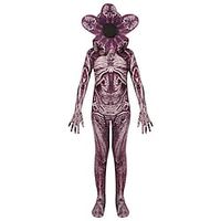 Stranger Things demogorgon Cosplay Costume Outfits Boys Movie Cosplay Cosplay Halloween Brown Coffee Leotard  Onesie Halloween Carnival Masquerade Polyester Lightinthebox - thumbnail