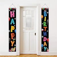 Birthday Door Couplets Door Decorations Porch Banner Heart Sign Hanging Decorations Banner for Holiday Parade Indoor Outdoor Decorations miniinthebox