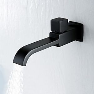 Wall Mounted Bathroom Facuet Cold Water Only, Monobloc Basin Taps Single Hole Brass Washroom Tap miniinthebox