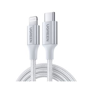 UGREEN USB-C to Lightning MFI Cable Alu Case with Nylon Braided 3A PD Fast Charging 2m SIL