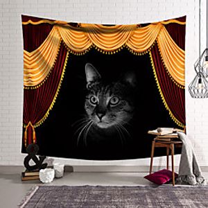 Circus Curtain Wall Tapestry Art Decor Blanket Curtain Hanging Home Bedroom Living Room Decoration Polyester Cat miniinthebox