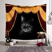 Circus Curtain Wall Tapestry Art Decor Blanket Curtain Hanging Home Bedroom Living Room Decoration Polyester Cat miniinthebox - thumbnail