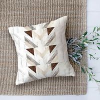 Double Side Cushion Cover 1PC Soft Geometric Decorative Square  Pillowcase for Sofa bedroom Car Chair Superior Quality Outdoor Cushion for Patio Garden Farmhouse Bench Couch Lightinthebox - thumbnail