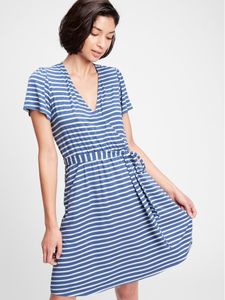 Short Sleeve Wrap Dress