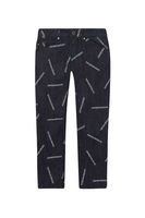 Logo Print Denim Slim-Fit Pants - thumbnail
