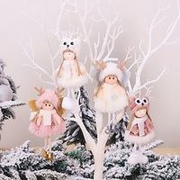 Stocking Stuffers for Kids 1pc Christmas Angel Girl Xmas Holiday Tree Decorations Ornaments Christmas Plush Doll Holiday Doll Xmas Plush Christmas Crafts Elves Girl Ornaments Baby Room Gift Cloth Lightinthebox - thumbnail