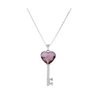 Swarovski Elements Women's 18K White Gold Plated Necklace [SWR-099]