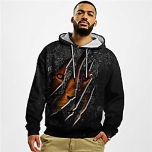 Men's Unisex Pullover Hoodie Sweatshirt Graphic Prints Animal Print Daily Sports 3D Print Casual Designer Hoodies Sweatshirts  Black Lightinthebox