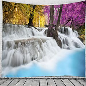 Majestic Waterfall Scenery Wall Tapestry Art Decor Blanket Curtain Hanging Home Bedroom Living Room Decoration miniinthebox