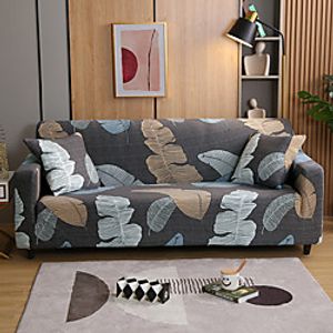Canna life Sofa Cover 1-Piece Couch Cover Fit for 1-4 Seater L-shape Couch Soft Stretch Slipcover Spandex Jacquard Fabric Easy to Install(1 Free Cushion Cover) miniinthebox