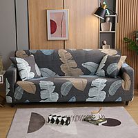 Canna life Sofa Cover 1-Piece Couch Cover Fit for 1-4 Seater L-shape Couch Soft Stretch Slipcover Spandex Jacquard Fabric Easy to Install(1 Free Cushion Cover) miniinthebox - thumbnail