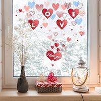 Valentine's Day English LOVE Window Sticker Static Sticker Glass Sticker Home Decoration Stickers miniinthebox