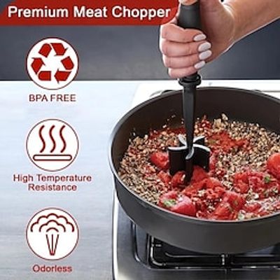 1pc Meat Chopper, Meat Shredder, Heat Resistant Pulverizer Suitable For Hamburger Meat Ground Beef Smasher Shredder Top-Quality Meat Masher Grinder For Crafting Burgers, Beef, Turkey, And More. Lightinthebox