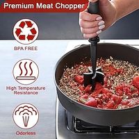 1pc Meat Chopper, Meat Shredder, Heat Resistant Pulverizer Suitable For Hamburger Meat Ground Beef Smasher Shredder Top-Quality Meat Masher Grinder For Crafting Burgers, Beef, Turkey, And More. Lightinthebox - thumbnail