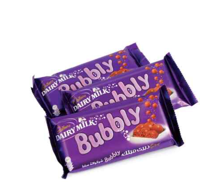 Cadbury Dairy Milk Bubbly Chocolate 87g Pack of 3 (UAE Delivery Only)