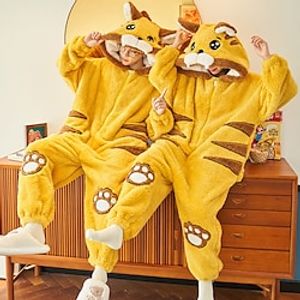 animals Party Costume Costume Family Christmas Pajamas Kigurumi Pajamas Men's Women's Couple's One Piece Halloween Carnival Masquerade Adults' Party Party  Evening Polyester Microfiber Onesie Lightinthebox