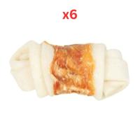 Trixie Denta Fun Knotted Chicken Chewing Bones Dog Chews 11cm (Pack of 6)