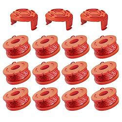 15 Packs Trimmer Spool Line For Worx Replacement Trimmer Spool Line For Worx Trimmer Line Refills 0.065 Inches For Worx Suitable For Worx String Trimmers (12 Packs Grass Trimmer Line 3 Trimmer Cap Lightinthebox