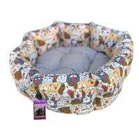 Coco Kindi Multicolored Animal Pattern Washable Donut Cotton Dog Bed - Size 3 56×20cm