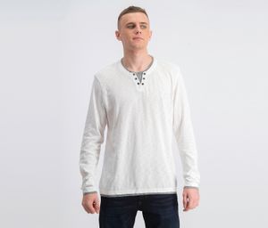 Mens Really Real Pieced Sweater  White