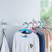 Folding Clothes Hanger Foldable Wall Clothes Drying Racks Hangers Space Aluminum Clothes Hanger Organization Clothes Rack miniinthebox - thumbnail