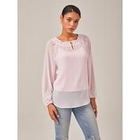 Lightweight Chiffon Round Neck Top