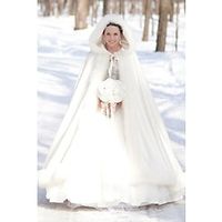 Womens Full Length Wedding Hooded Cape Winter Bridal Cloak Retro Vintage Medieval Renaissance Viking Cosplay Costumes LARP Lightinthebox - thumbnail