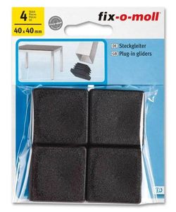 Fix-O-Moll Plugs-In Gliders Black 40Mm