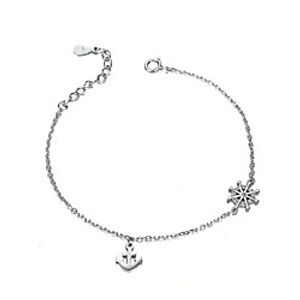 new original design ship rudder sterling silver bracelet ladies korean fashion ship anchor bracelet silver hand jewelry manufacturer Lightinthebox