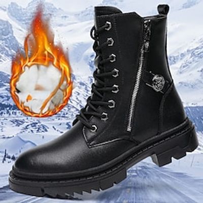 Men's Boots Biker boots Combat Boots Motorcycle Boots Retro Walking Casual Daily Leather Comfortable Booties Ankle Boots Loafer Black Spring Fall Lightinthebox Men's Boots Biker boots Combat Boots Motorcycle Boots Retro Walking Casual Daily Leather Comfortable Booties Ankle Boots Loafer Black Spring Fall Lightinthebox