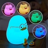 Emo Duck Children's Night Light High Quality Children's Silicone Table Lamp Night Light Cute Dimmable Silicone Light Gift Create A Soothing Bedtime Lightinthebox