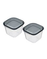 Hokan-sho 430ML Plastic Square Deep Food Container Pack of 2