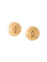 Chanel Pre-Owned CC button earrings - GOLD