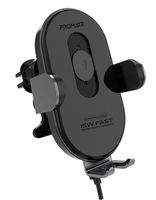 Promate PowerMount-15W Wireless Car Charger Mount with Smart Coil Alignment and Auto-Clamping - thumbnail