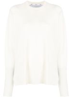 Tibi mixed crew neck jumper - NEUTRALS - thumbnail