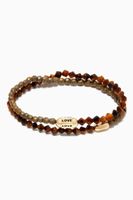 "Love" Hexagon Bolt Double Wrap Beaded Bracelet in 14kt Yellow Gold "Love" Hexagon Bolt Double Wrap Beaded Bracelet in 14kt Yellow Gold