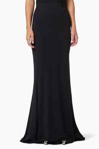 Long Flared Skirt in Wool