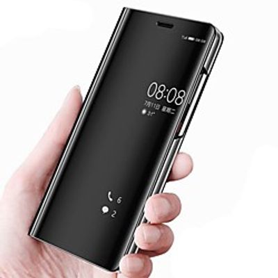 Phone Case For Huawei Full Body Case Leather Flip Mate 10 Mate 10 pro Mate 10 lite Huawei Mate 8 Mate 9 Mate 9 Pro with Stand Mirror Flip Solid Color Hard PU Leather miniinthebox