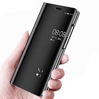 Phone Case For Huawei Full Body Case Leather Flip Mate 10 Mate 10 pro Mate 10 lite Huawei Mate 8 Mate 9 Mate 9 Pro with Stand Mirror Flip Solid Color Hard PU Leather miniinthebox - thumbnail