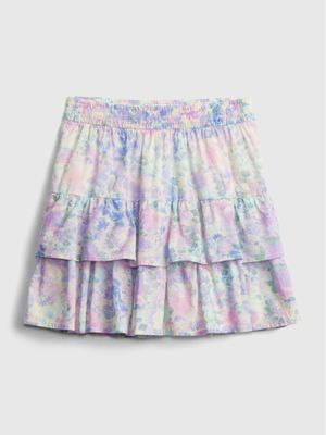 Kids Tiered Watercolor Skirt