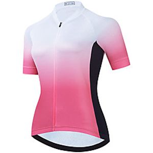 21Grams Women's Short Sleeve Cycling Jersey Summer Spandex Pink Gradient Bike Top Mountain Bike MTB Road Bike Cycling Quick Dry Moisture Wicking Sports Clothing Apparel / Stretchy / Athleisure miniinthebox