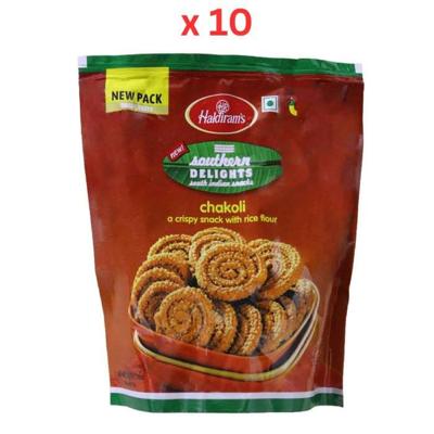 Haldirams Southern Delights Chakoli Snack 200gm - Pack Of 10