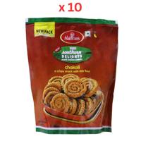 Haldirams Southern Delights Chakoli Snack 200gm - Pack Of 10