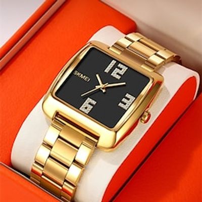 New Skmei Moment Beauty Men'S Quartz Watch Square Trend Men'S Steel Band Wristwatch Cross-Border Hot Sale Waterproof Sports Men'S Watches miniinthebox New Skmei Moment Beauty Men'S Quartz Watch Square Trend Men'S Steel Band Wristwatch Cross-Border Hot Sale Waterproof Sports Men'S Watches miniinthebox