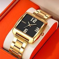 New Skmei Moment Beauty Men'S Quartz Watch Square Trend Men'S Steel Band Wristwatch Cross-Border Hot Sale Waterproof Sports Men'S Watches miniinthebox - thumbnail