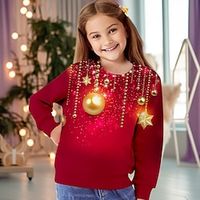 Christmas Girls' 3D Plaid Sweatshirt Pullover Long Sleeve 3D Print Fall Winter Fashion Streetwear Adorable Polyester Kids 3-12 Years Crew Neck Outdoor Casual Daily Regular Fit Lightinthebox - thumbnail