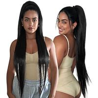 Long Straight Drawstring Ponytail Extension, Multi Layered Light Soft Tangle-Resistant Silk Touch Clip in Hair Extensions Ponytail Natural Synthetic Hairpiece for Women Lightinthebox