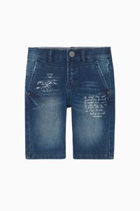 Faded Denim Bermuda Shorts